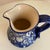 Rustic European Vintage 1990s Blue &White Ceramic Italian Hand Painted Pitcher For Sale - Image 3 of 8