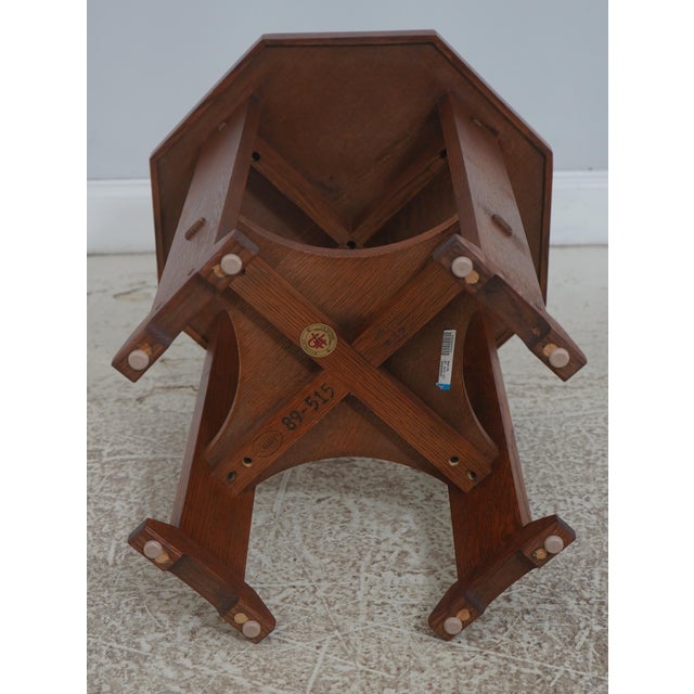 Stickley Mission Oak Octagonal End Table For Sale - Image 11 of 12