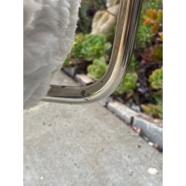 1960s Charles Hollis Jones Lucite and Metal Vanity Stool For Sale - Image 5 of 12