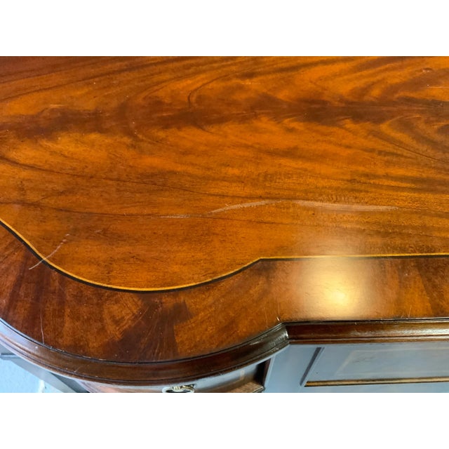 Late 20th Century Late 20th Century Empire Craftsman Hepplewhite Style Inlaid Mahogany Sideboard For Sale - Image 5 of 15
