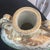 Limoges, France Antique French Porcelain Hand-Painted Pilgrim Flask Vase With Raised Gold Filigree & Roses For Sale - Image 4 of 10