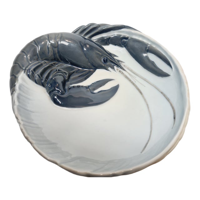 Danish Porcelain Plate with Lobster from Royal Copenhagen, 1950s For Sale