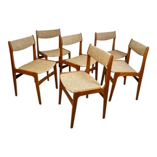 1960’s Danish Modern Erik Buch Teak Dining Chairs - Set of Six For Sale