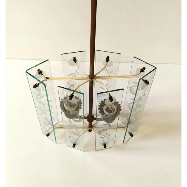 Pendant Lamp in the style of Fontana Arte, 1940s For Sale - Image 10 of 11