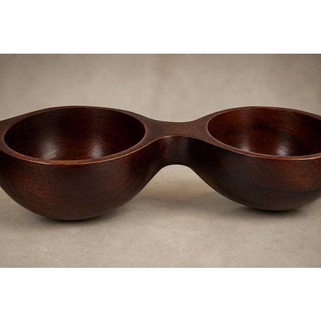 Brown Decorative Tray with Three Compartments in Brazilian Rosewood by Jean Gillon, Brazil, 1950s - Lot 931 For Sale - Image 8 of 17