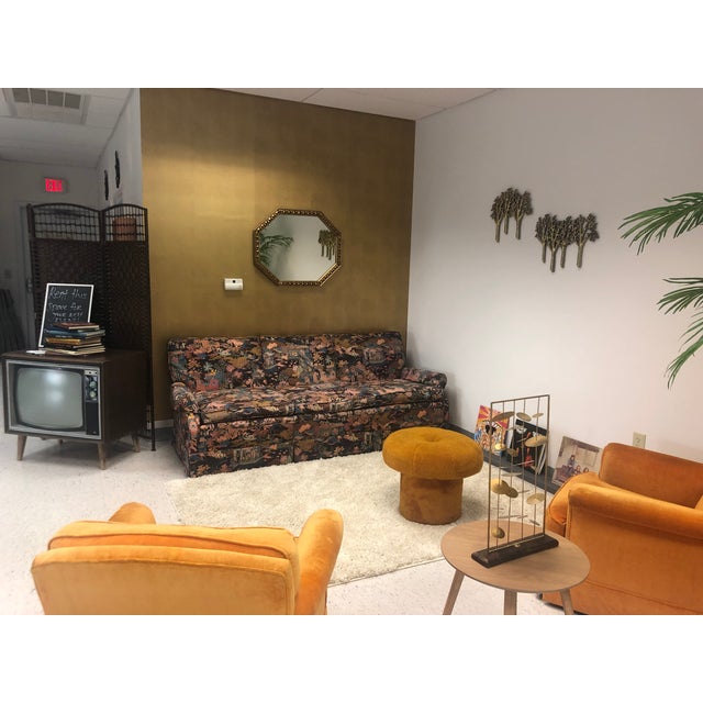 Mid-Century Modern 1960s Chinoiserie Upholstered Sofa For Sale - Image 3 of 6