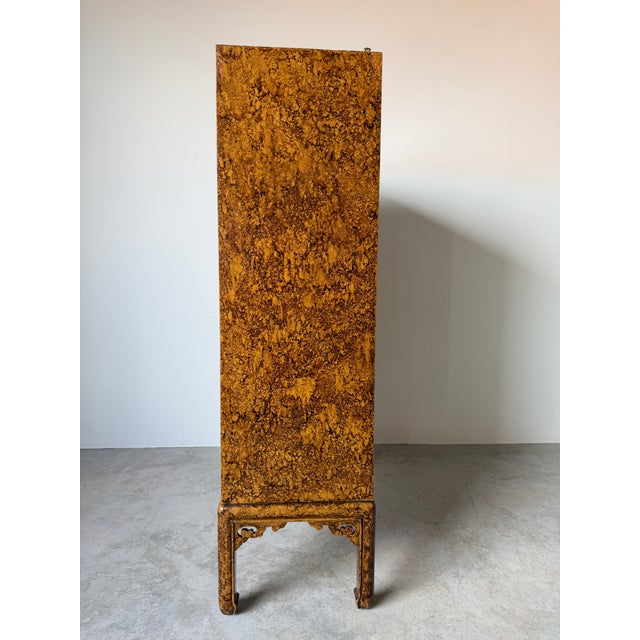 Mid Century Hollywood Regency Faux Tortoiseshell Cabinet For Sale - Image 10 of 18