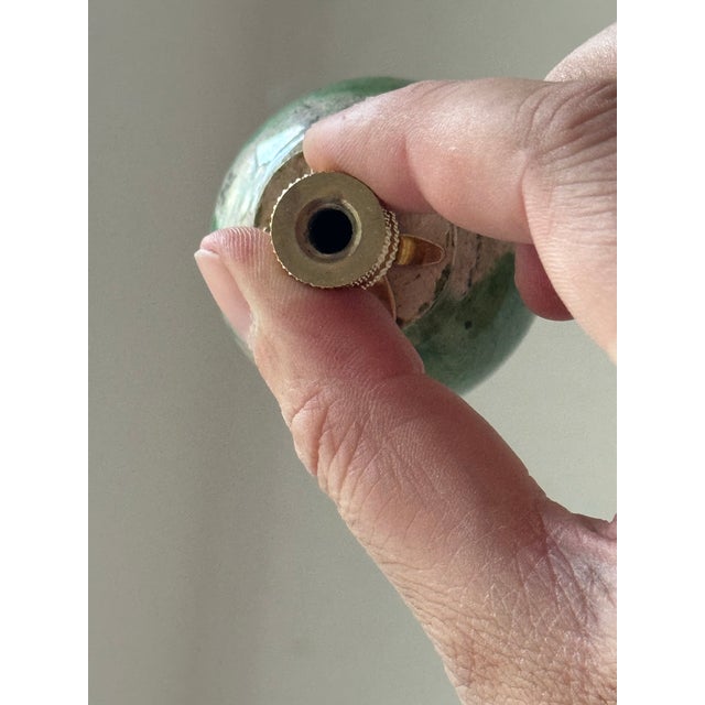 Early 20th Century Miniature Vintage Mexican Michoacán Patamban Folk Art Potter Vase Lamp Finial For Sale - Image 5 of 9