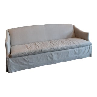 Lee Industries Gray Herringbone Fabric Sofa For Sale