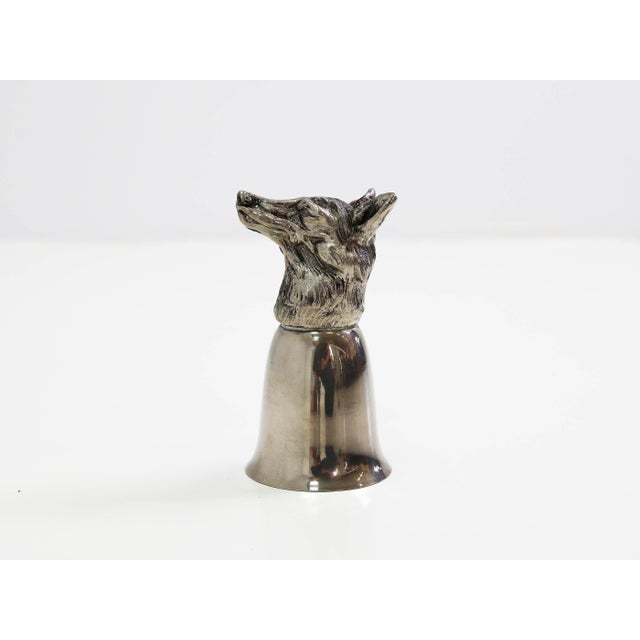 Baroque Coupe Glass with Wolfhound Head from Gucci, France, 1960s For Sale - Image 3 of 4