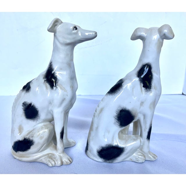 Vintage Maitland-Smith Hand-Painted Porcelain Whippet Figurines - A Pair For Sale - Image 15 of 18
