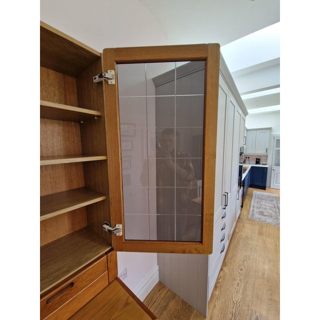 Vintage Danish Glass-Fronted Oak Display Cabinet from Vantinge Mobelindustri, 1970s For Sale - Image 9 of 18