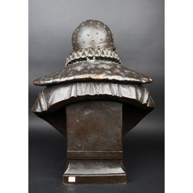 19th Century Patinated Bronze Bust of William of Orange For Sale - Image 4 of 8
