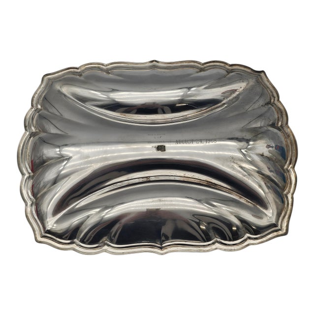 Metal Reed & Barton Chippendale-Style Silver Plate Three-Section Relish Dish, 10.5" For Sale - Image 7 of 9