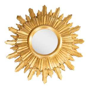 Mid Century Italian Giltwood Sunburst Mirror
