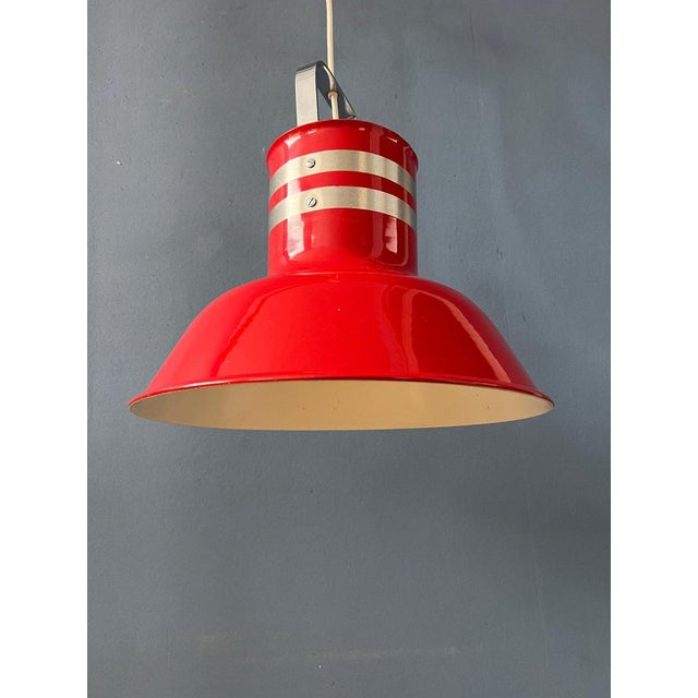 Space Age Red Bucket Pendant Lamp from Ateljé Lyktan For Sale - Image 11 of 11
