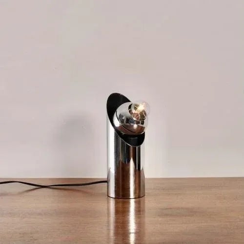 Chrome Angelo Lelli Table Lamp by Arredoluce For Sale - Image 10 of 13