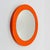 Round Space Age Wall Mirror in Orange, France, 1970s For Sale - Image 4 of 12