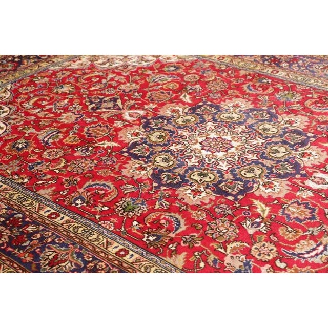 Textile Middle Eastern Hand-Knotted Tabriz Rug For Sale - Image 7 of 11
