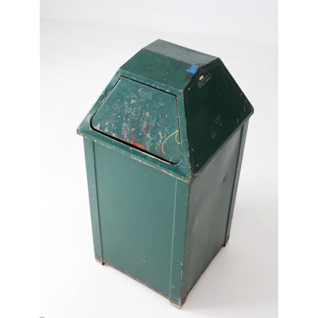 Mid Century Industrial Waste Bin For Sale - Image 18 of 18