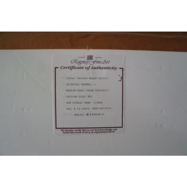 LeRoy Neiman "Chicago Options" 1990 Hand Signed Serigraph Stock Market Framed For Sale - Image 11 of 12