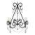 Six-Light Rock Crystal Wrought Iron Chandelier For Sale