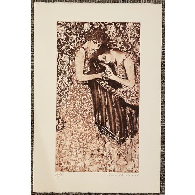 Ann Chernow (born 1936) "Dreamer's Cloth" 1995 etching and aquatint, pencil signed and numbered 16 of 20. This work is...