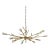 Florentine Antique Gold Leaf Bamboo Ceiling Light For Sale
