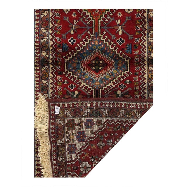 Traditional Pasargad DC Fine Hand Hand Knotted Yalameh Runner For Sale - Image 3 of 3