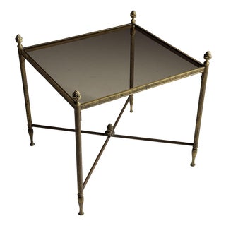 Brass Side Table in the style of Maison Bagues For Sale