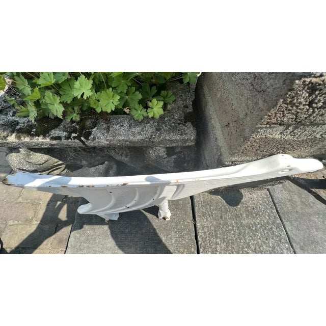 Ivory Art Deco Goose-Shaped Boot Scraper in Enameled Cast Iron, 1930s For Sale - Image 8 of 13