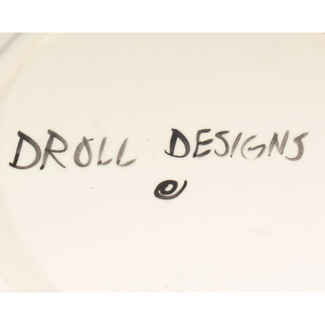 Ceramic Ceramic Bird Plate by Droll Designs For Sale - Image 7 of 7
