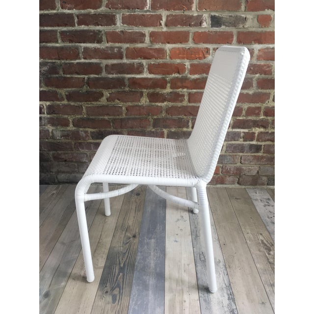 French Outdoor Chair in Woven Resin by Henri Paris For Sale - Image 4 of 13