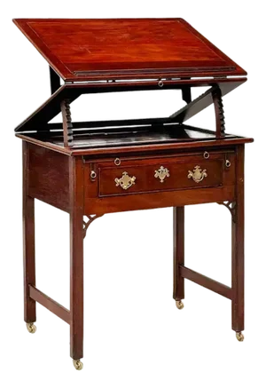 Standing English Architect's Drawing Table of Mahogany From the George III Era