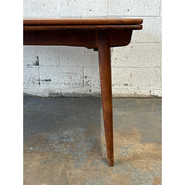 Hans Wegner for Andreas Tuck Model at-312 Teak and Oak Dining Table Circa 1950s Danish Mid Century Modern For Sale - Image 10 of 11
