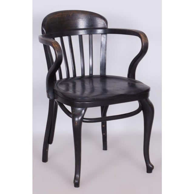 Black Art Deco Armchair in Beech, Austria, 1920s For Sale - Image 8 of 8
