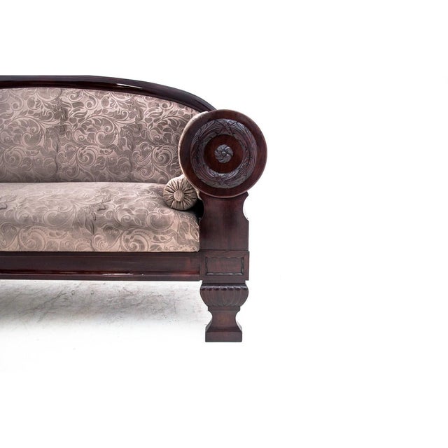 Beige Antique Biedermeier Sofa, Northern Europe, 1840s For Sale - Image 8 of 13