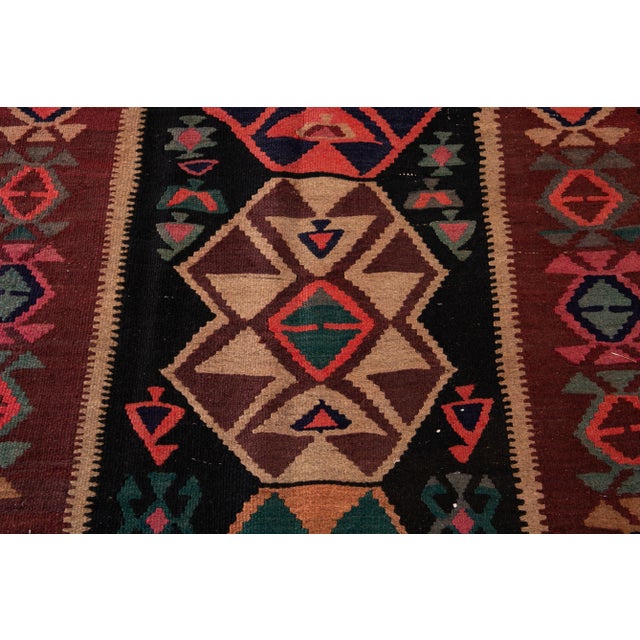 Mid-20th Century Vintage Kilim Runner Rug 5' 1" X 12' 2''. For Sale - Image 11 of 13