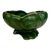 Vintage Art Deco Style Wavy Decorative Ceramic Bowl, Forest Green For Sale