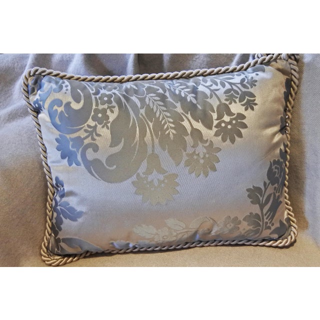 Pierre D Argent Maison Accent Pillow In Blue Damask Erica Sky By
