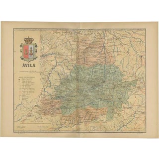 Antique Historical Map, 1902 For Sale