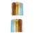 Vintage Multicolored Squares Bark Murano Glass Wall Sconces in Barovier Style by Simoeng, Set of 2 For Sale - Image 9 of 9