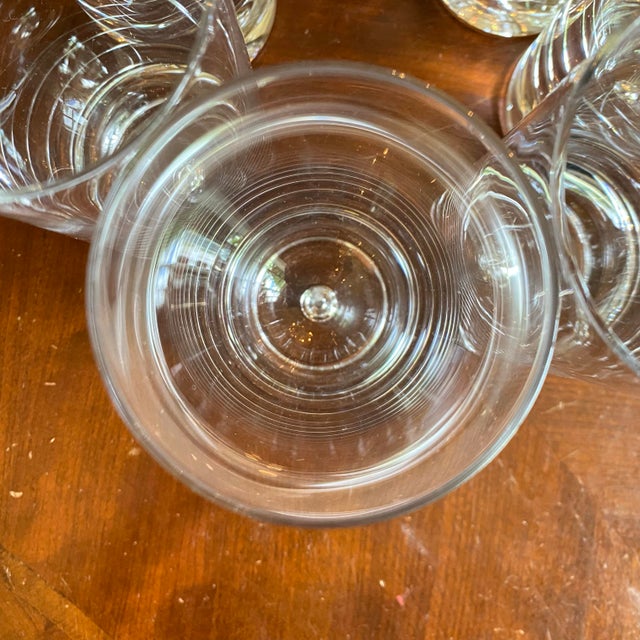 1970s Vintage Krosno Poland Bubble Bottom Highball Glasses - Set of 7 For Sale - Image 5 of 7