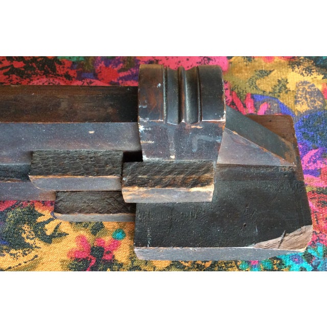 Architectural Salvaged Antique Wooden Lintel For Sale In Denver - Image 6 of 8