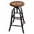Late Victorian four legged adjustable oak and iron drafting/workshop adjustable stool by Thonet. The base structure is...