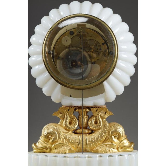 Charles X Opaline Clock with Dolphins, 1820 For Sale - Image 15 of 18