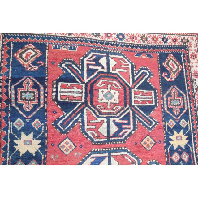 Antique Karabagh Kazak Caucasian Rug For Sale In Tampa - Image 6 of 16
