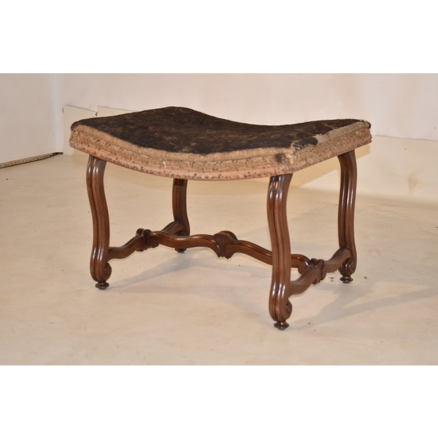 19th Century French Walnut Stool For Sale - Image 12 of 12