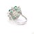 Early 21st Century 1.45 Carat Round Brilliant Cut Diamond Emerald Gold Ring, Size 6.5 For Sale - Image 5 of 9