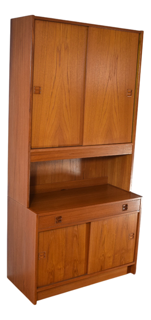 Vintage Danish Teak Highboard Dresser by Erik Brouer, 1960s